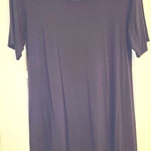 Espresso midi dress blue gray swing dress medium
